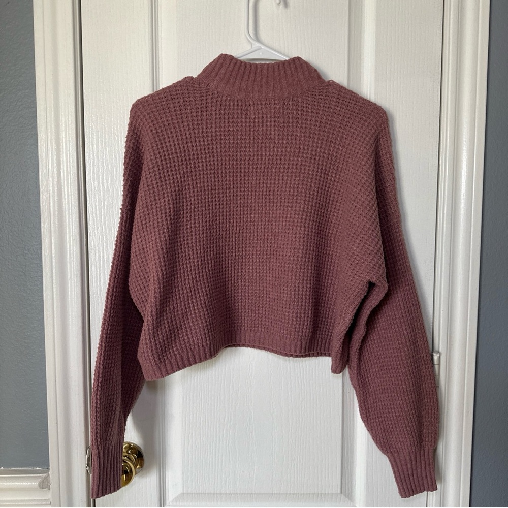 Hollister Womens Pink Easy Cozy Knit Crew Neck Long Sleeve Ribbed Sweater XS - Picture 9 of 11